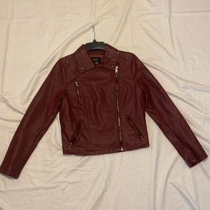 Maroon Leather jacket